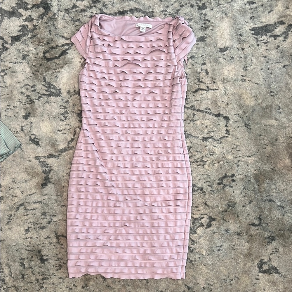 Elegant Pink Ruffled Dress